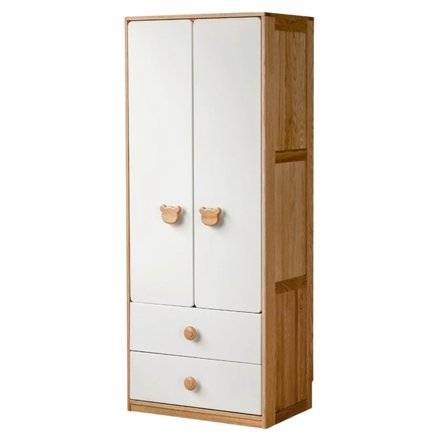 Oak Solid Wood Kids Wardrobe Combination