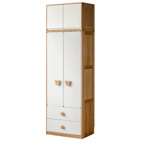 Oak Solid Wood Kids Wardrobe Combination