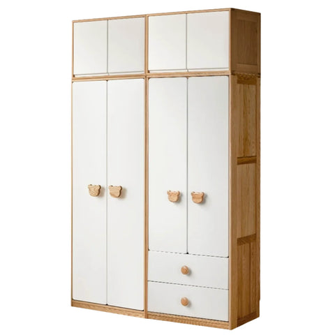 Oak Solid Wood Kids Wardrobe Combination
