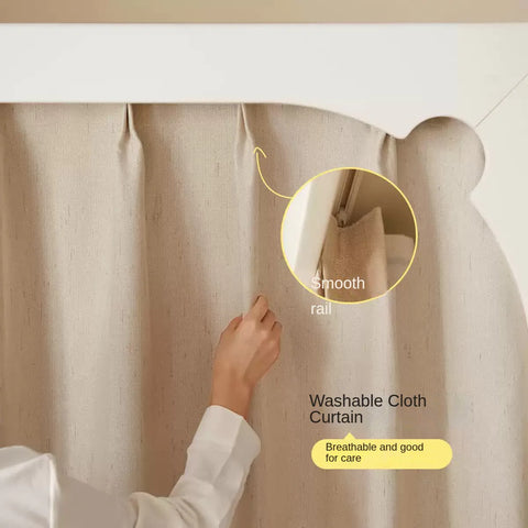 Solid Rubberwood Cream Style Kids Wardrobe