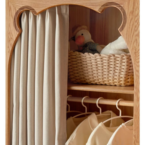 Beech Solid Wood Kids Wardrobe.