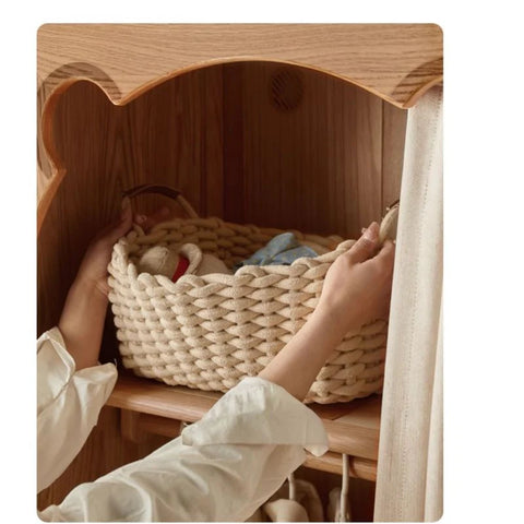 Beech Solid Wood Kids Wardrobe.