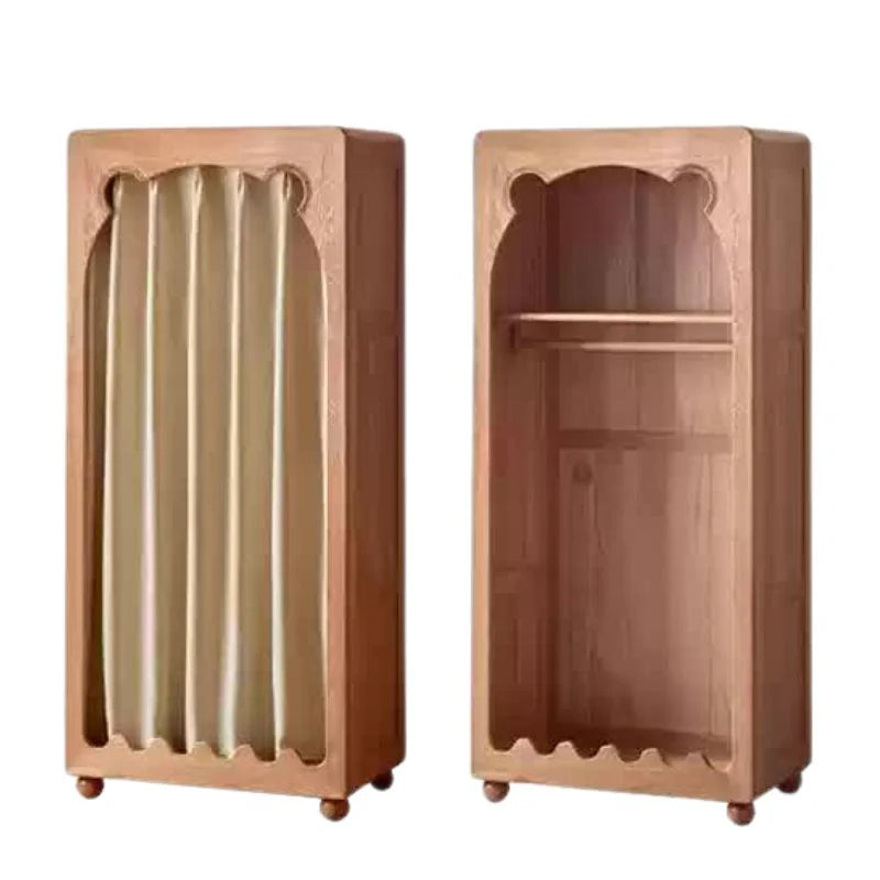 Beech Solid Wood Kids Wardrobe.