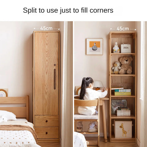 Oak Solid Wood Kids Wardrobe