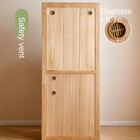 Oak Solid Wood Kids Wardrobe