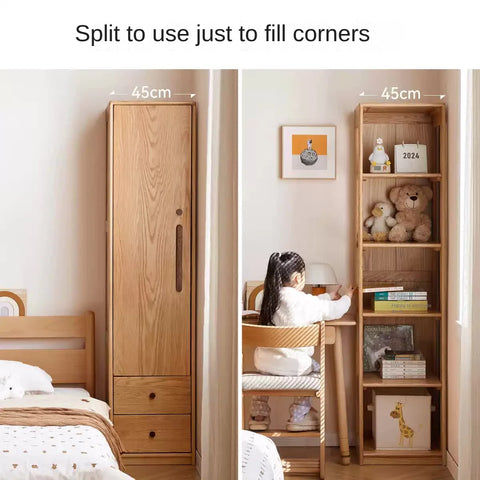 Oak Solid Wood Kids Wardrobe