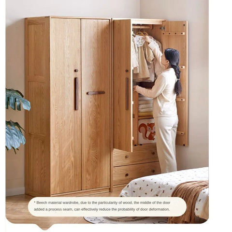 Oak Solid Wood Kids Wardrobe
