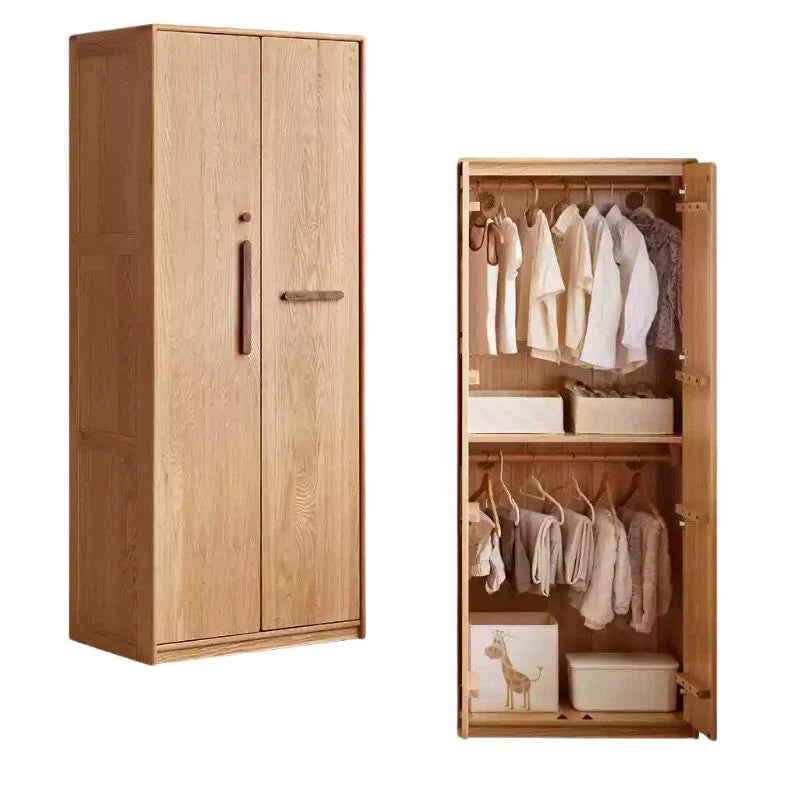 Oak Solid Wood Kids Wardrobe
