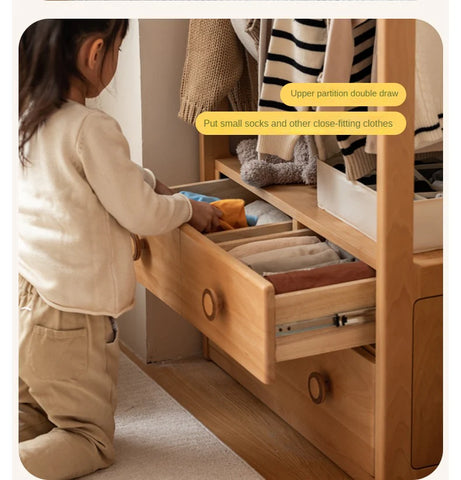 Beech Solid Wood Kids Wardrobe Hanger