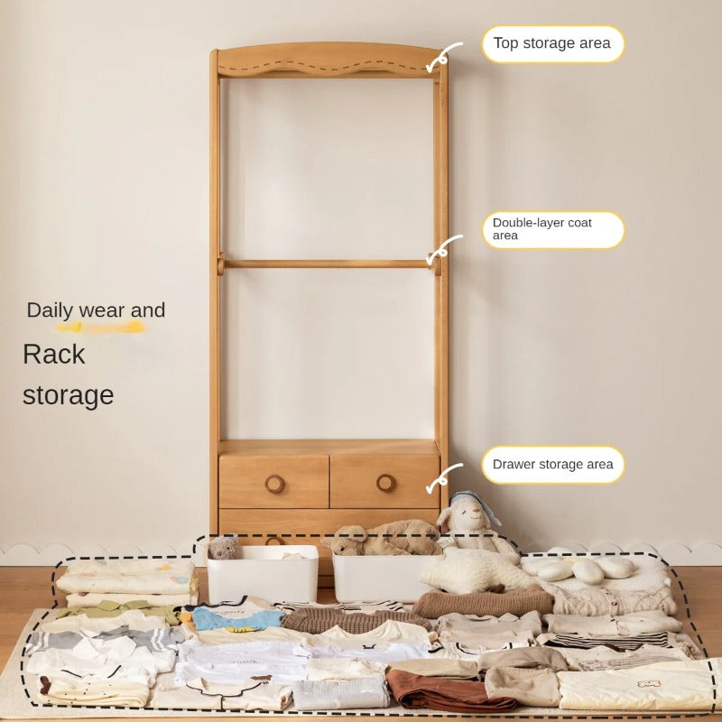 Beech Solid Wood Kids Wardrobe Hanger