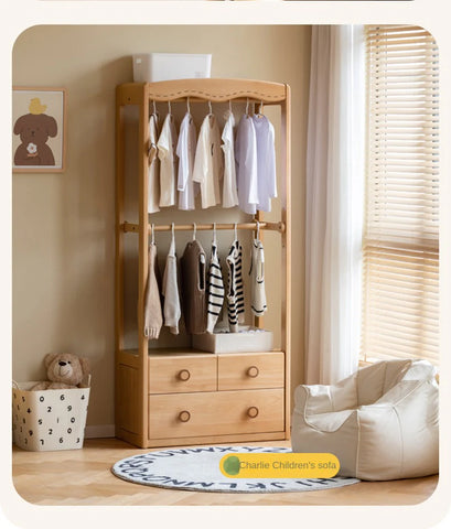 Beech Solid Wood Kids Wardrobe Hanger