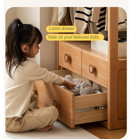Beech Solid Wood Kids Wardrobe Hanger