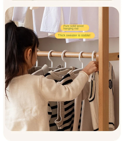 Beech Solid Wood Kids Wardrobe Hanger
