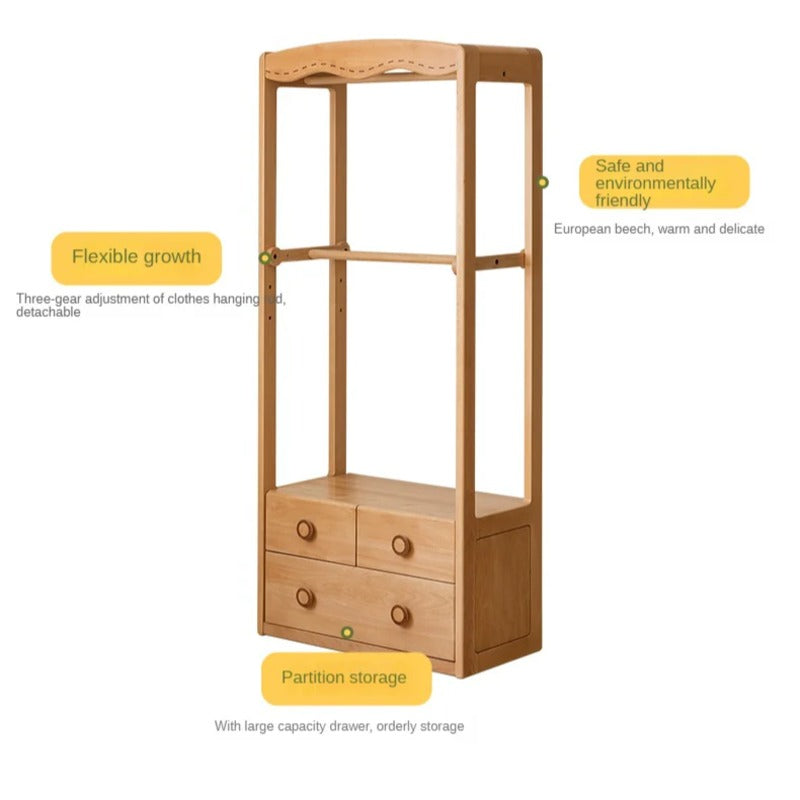 Beech Solid Wood Kids Wardrobe Hanger