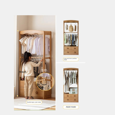 Beech Solid Wood Kids Wardrobe Hanger