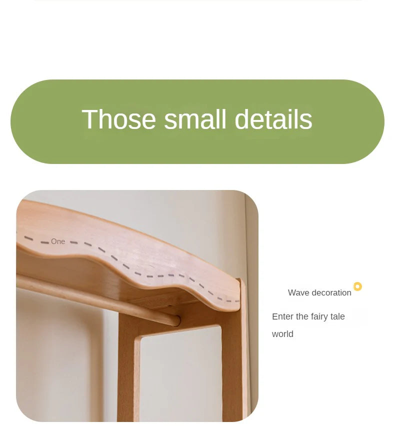 Beech Solid Wood Kids Wardrobe Hanger
