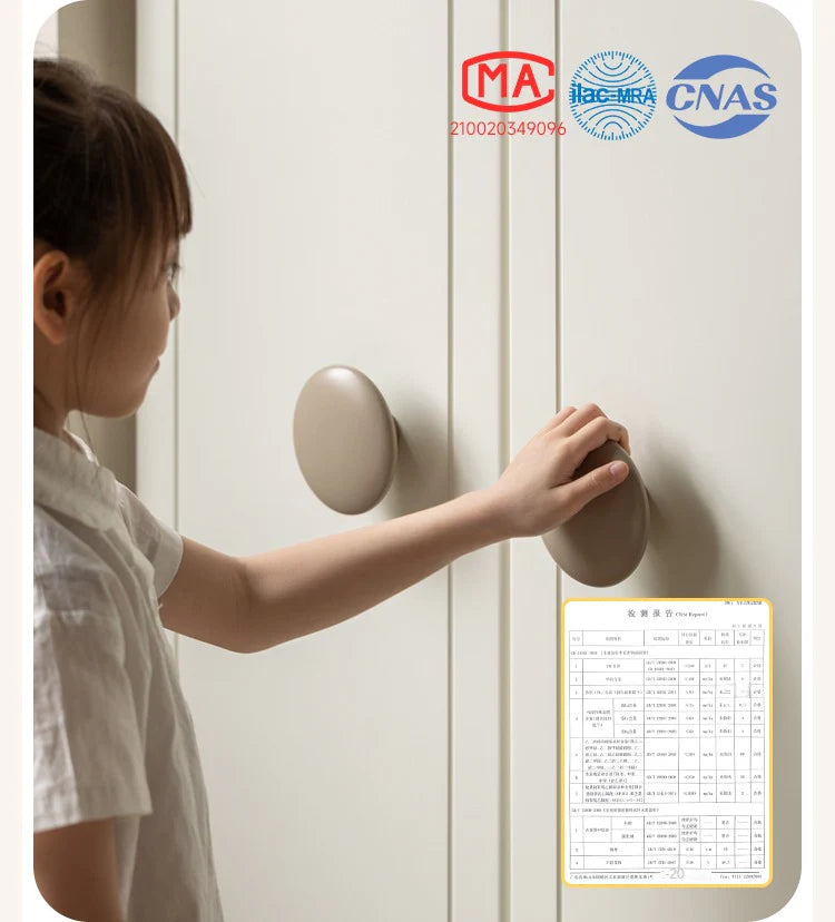 Pine Solid Wood White Cream Kids Wardrobe