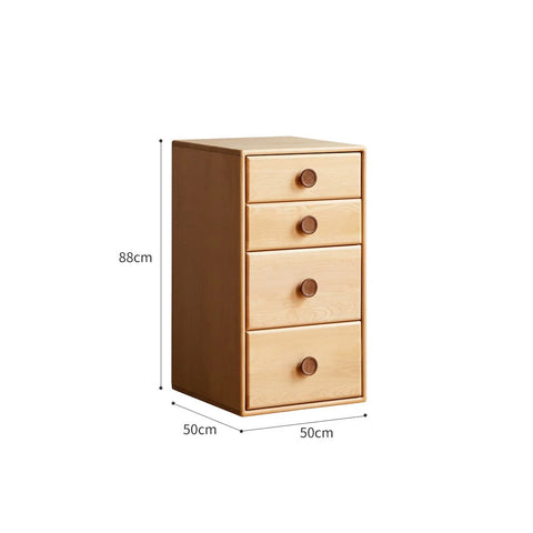 Beech, Rubber Solid Wood Kids Wardrobe
