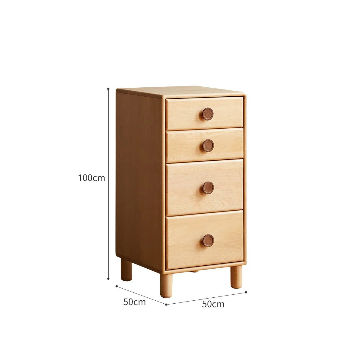 Beech, Rubber Solid Wood Kids Wardrobe
