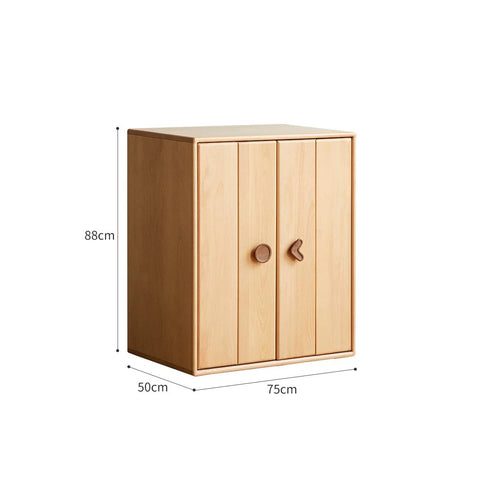 Beech, Rubber Solid Wood Kids Wardrobe