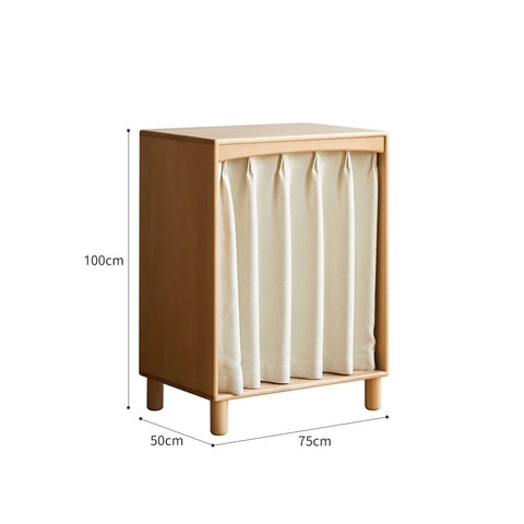 Beech, Rubber Solid Wood Kids Wardrobe