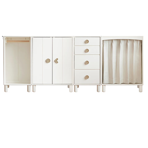 Beech, Rubber Solid Wood Kids Wardrobe