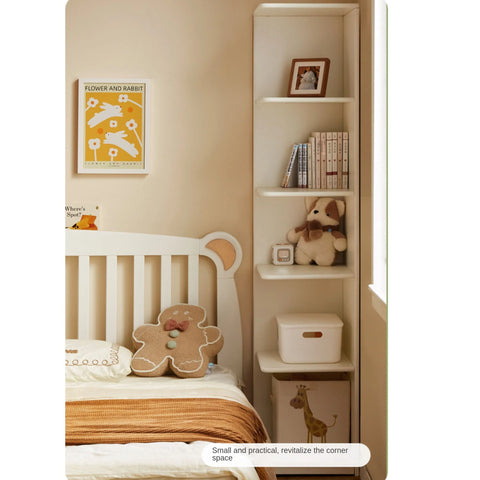 Solid Rubberwood, Beech Solid Wood Kids Wardrobe