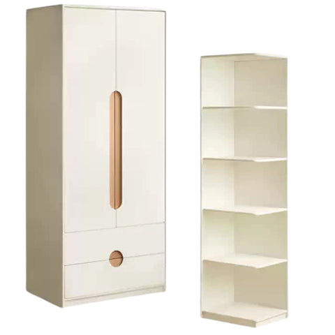Solid Rubberwood, Beech Solid Wood Kids Wardrobe