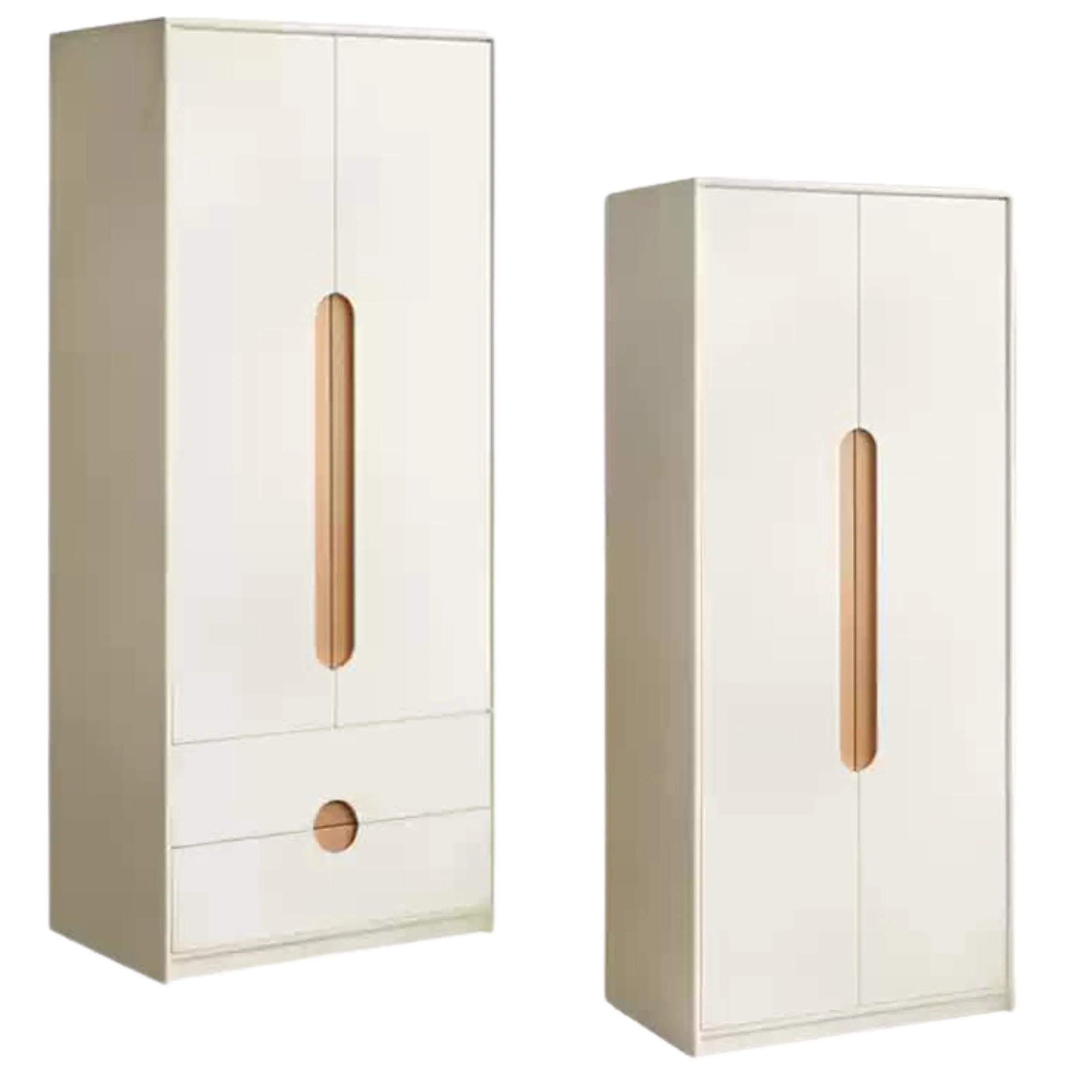 Solid Rubberwood, Beech Solid Wood Kids Wardrobe