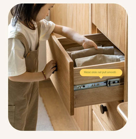 Oak Solid Wood Kids Wardrobe