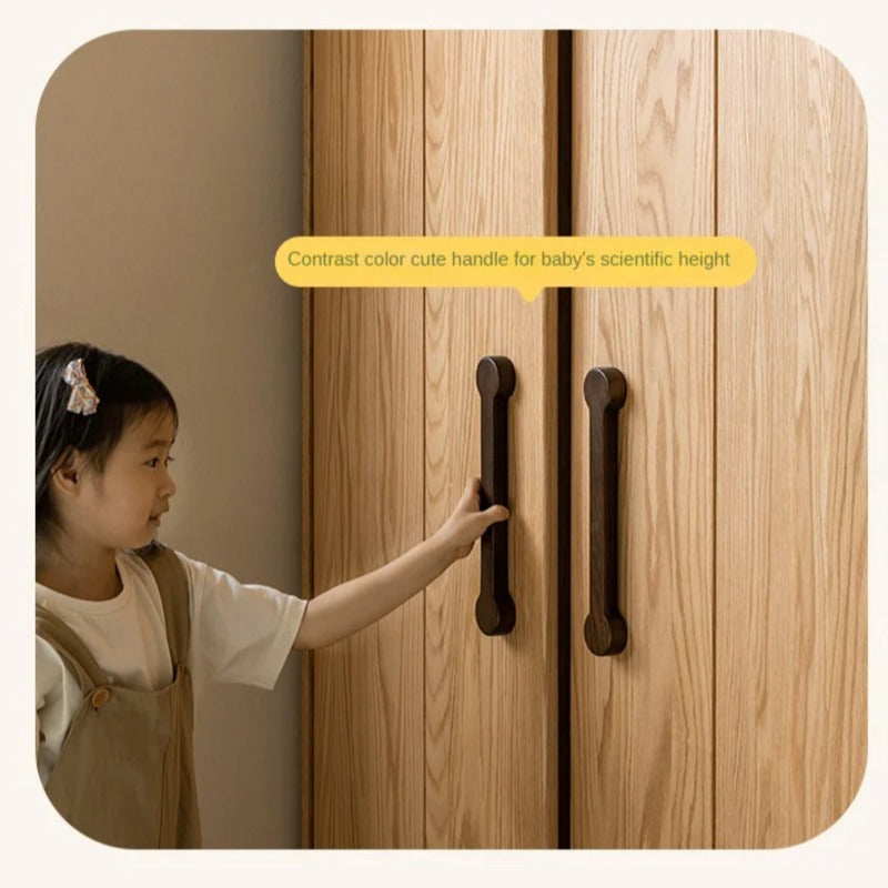 Oak Solid Wood Kids Wardrobe