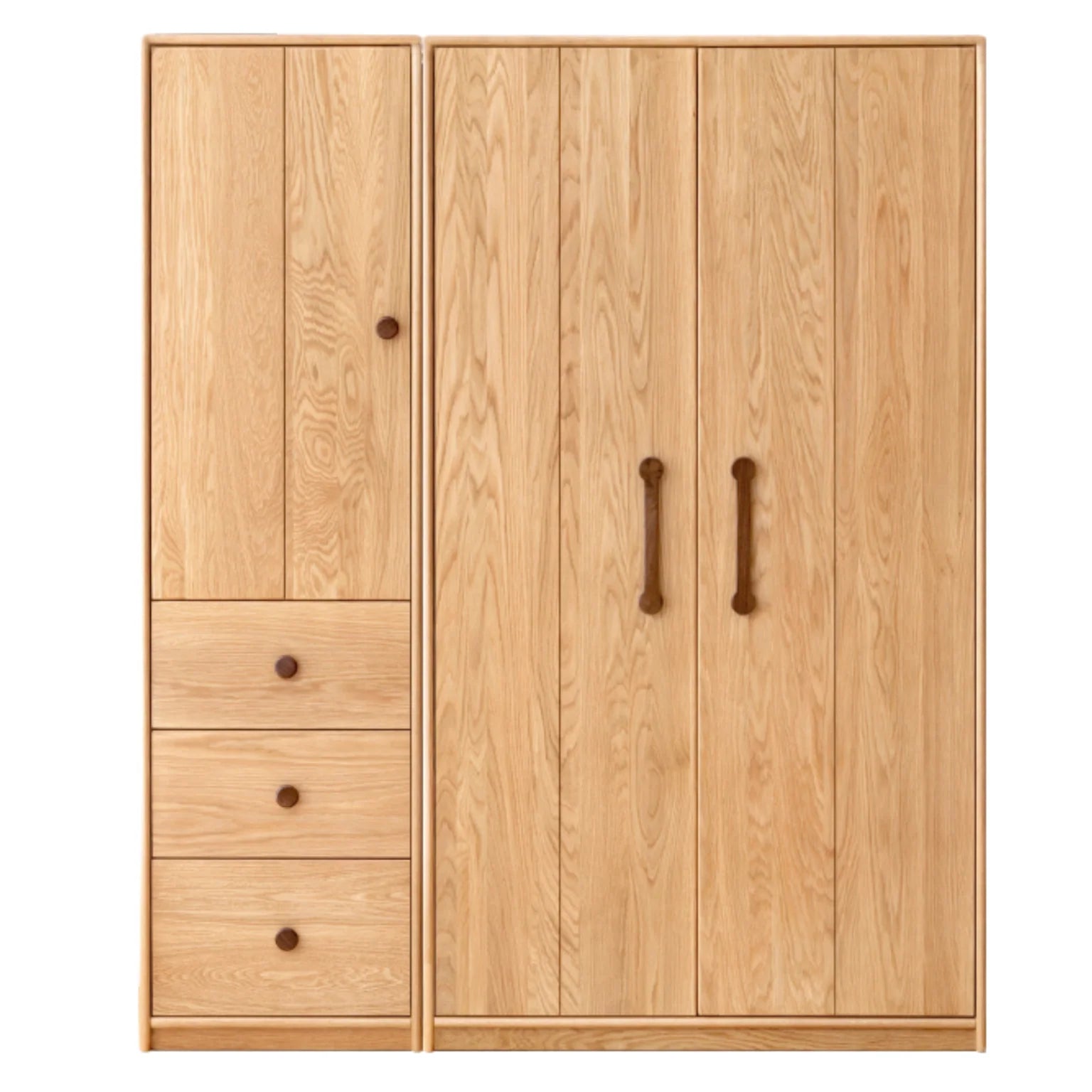 Oak Solid Wood Kids Wardrobe