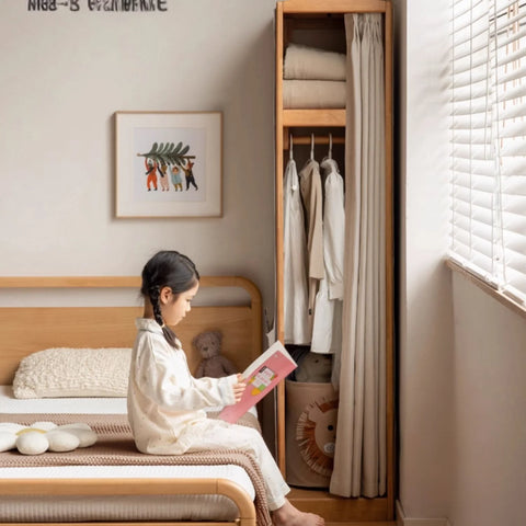 Birch Solid Wood Kids Wardrobe