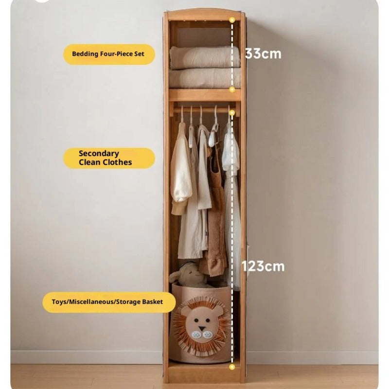 Birch Solid Wood Kids Wardrobe