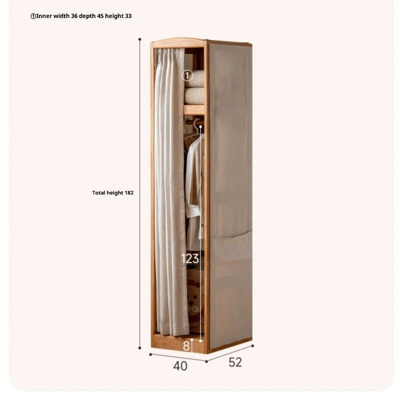 Birch Solid Wood Kids Wardrobe