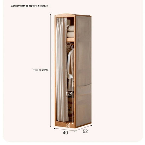 Birch Solid Wood Kids Wardrobe