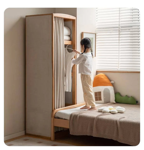Birch Solid Wood Kids Wardrobe