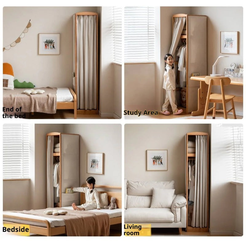 Birch Solid Wood Kids Wardrobe