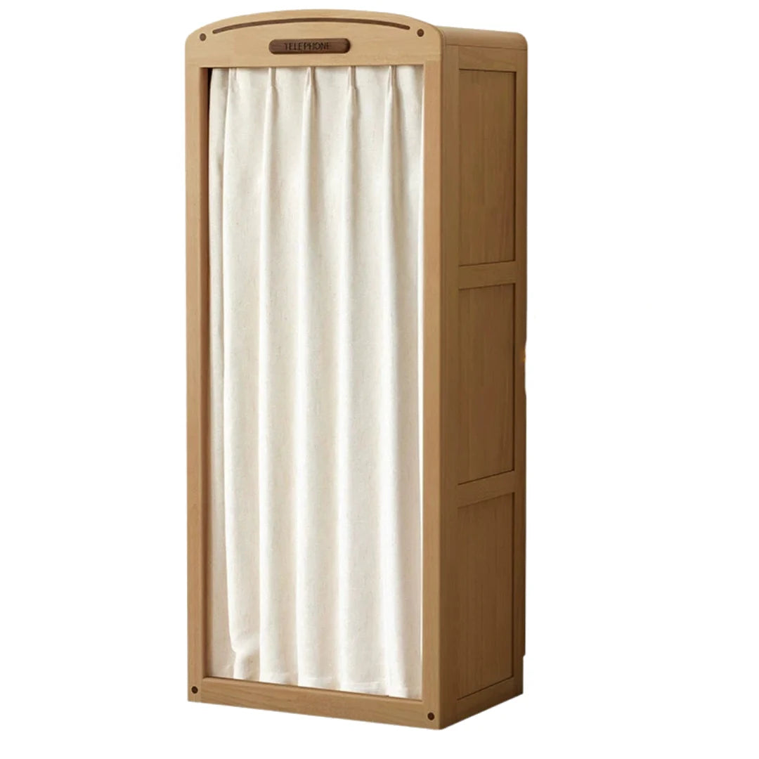 Oak Solid Wood, Solid Rubberwood Kids Simple Wardrobe