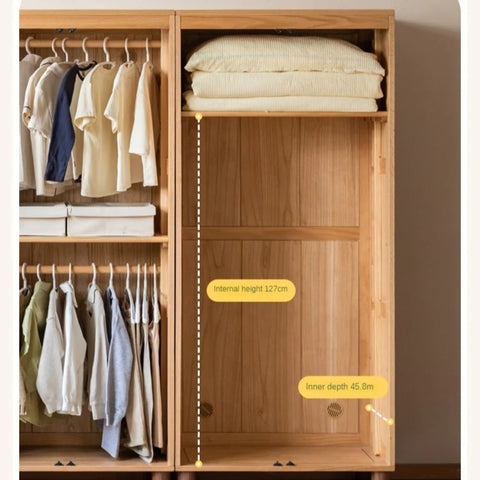 Oak Solid Wood Children's Wardrobe