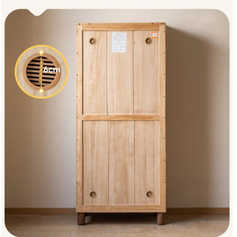 Oak Solid Wood Children's Wardrobe
