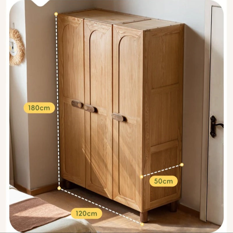 Oak Solid Wood Children's Wardrobe
