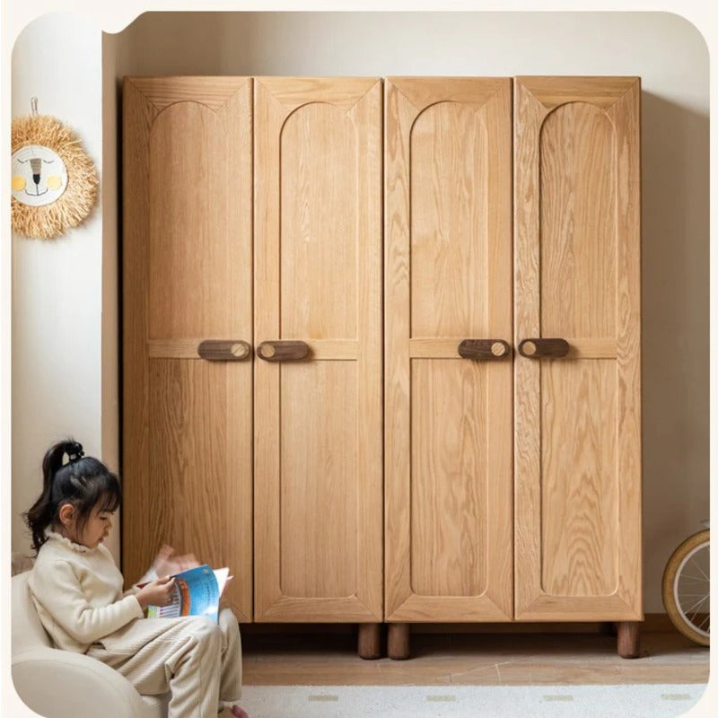 Oak Solid Wood Children's Wardrobe