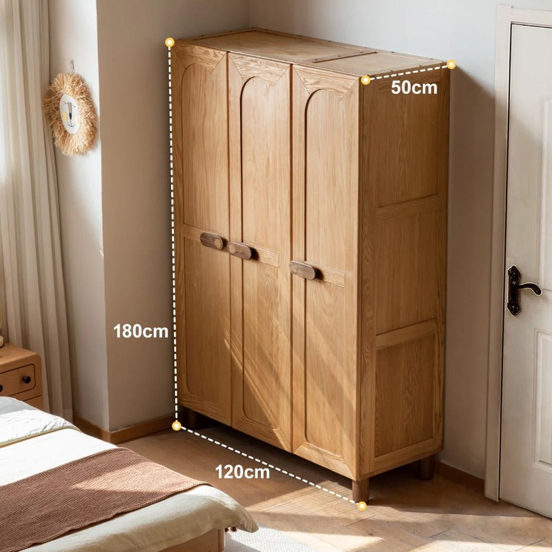 Oak Solid Wood Children's Wardrobe