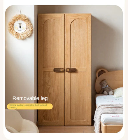 Oak Solid Wood Children's Wardrobe
