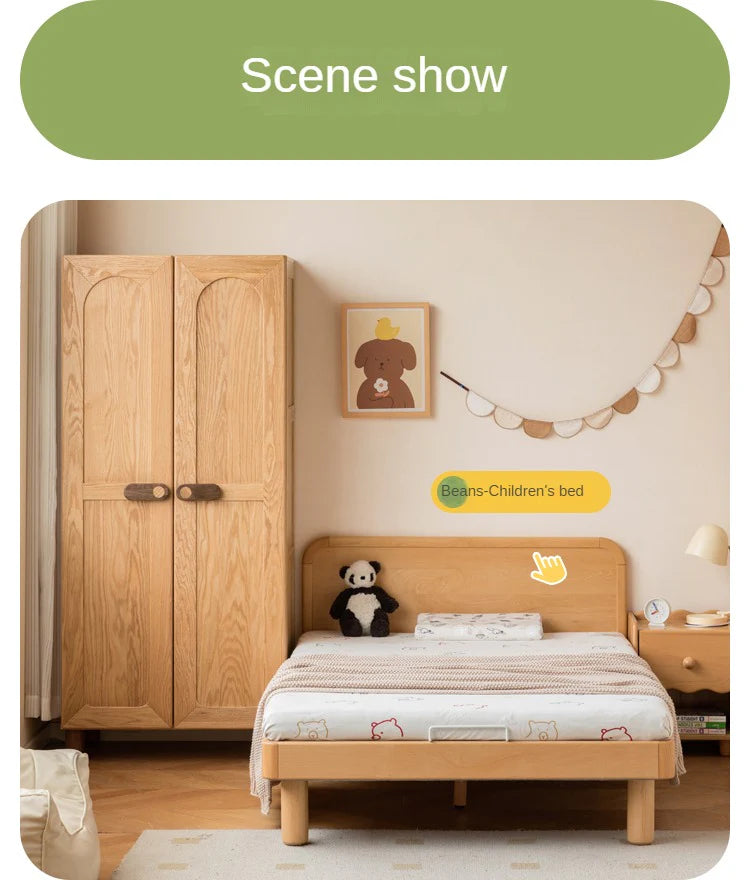 Oak Solid Wood Children's Wardrobe