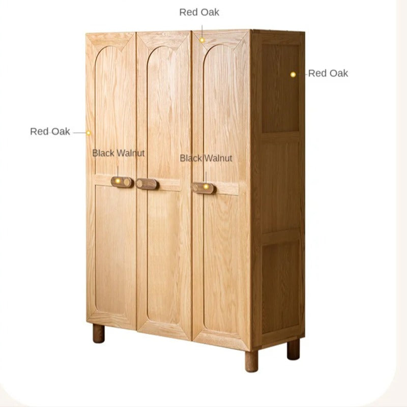 Oak Solid Wood Children's Wardrobe