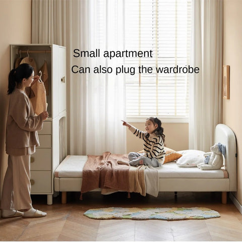 Solid Rubberwood Children's Wardrobe Combination