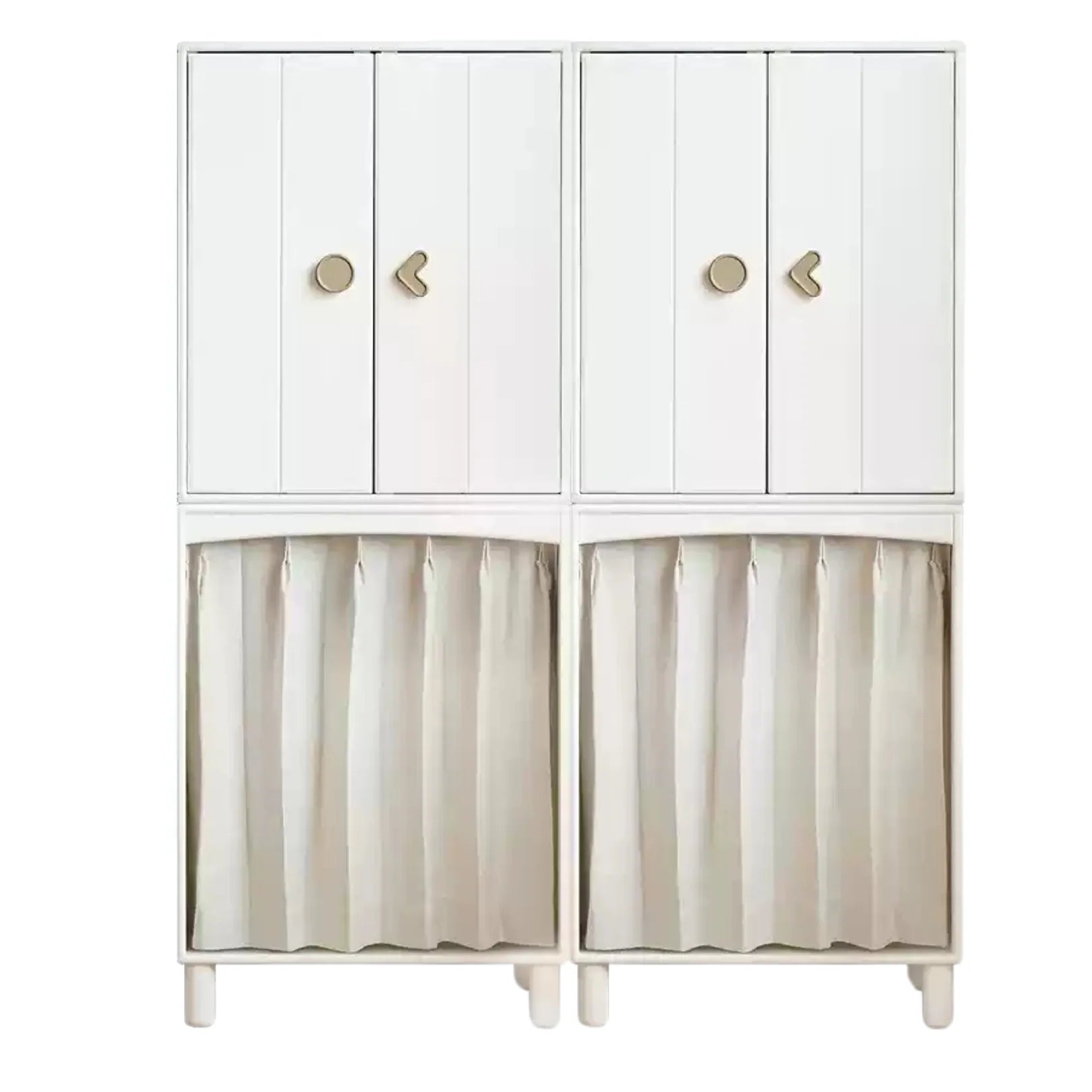 Solid Rubberwood Children's Wardrobe Combination