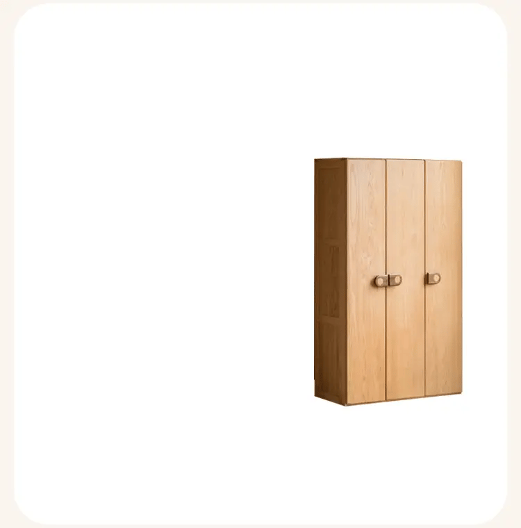 Oak Solid Wood Children's Wardrobe -